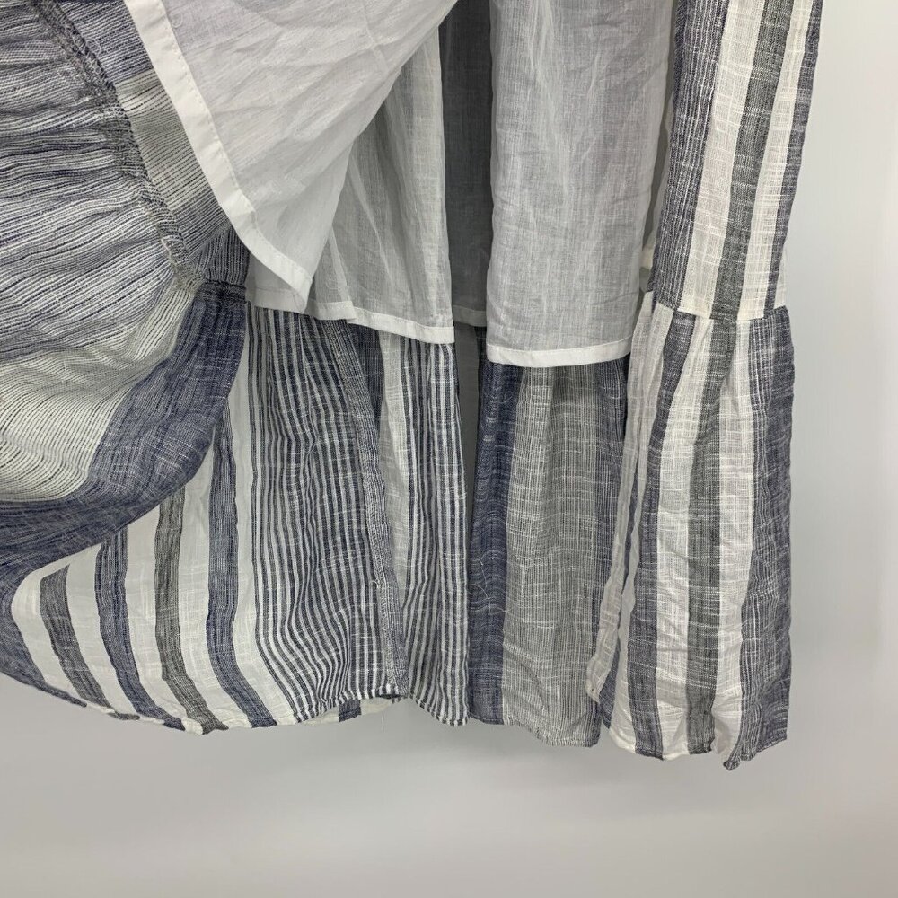 Angie Skirt Blue White Stripe Maxi Pull On Lined Boho NWT - Picture 8 of 11